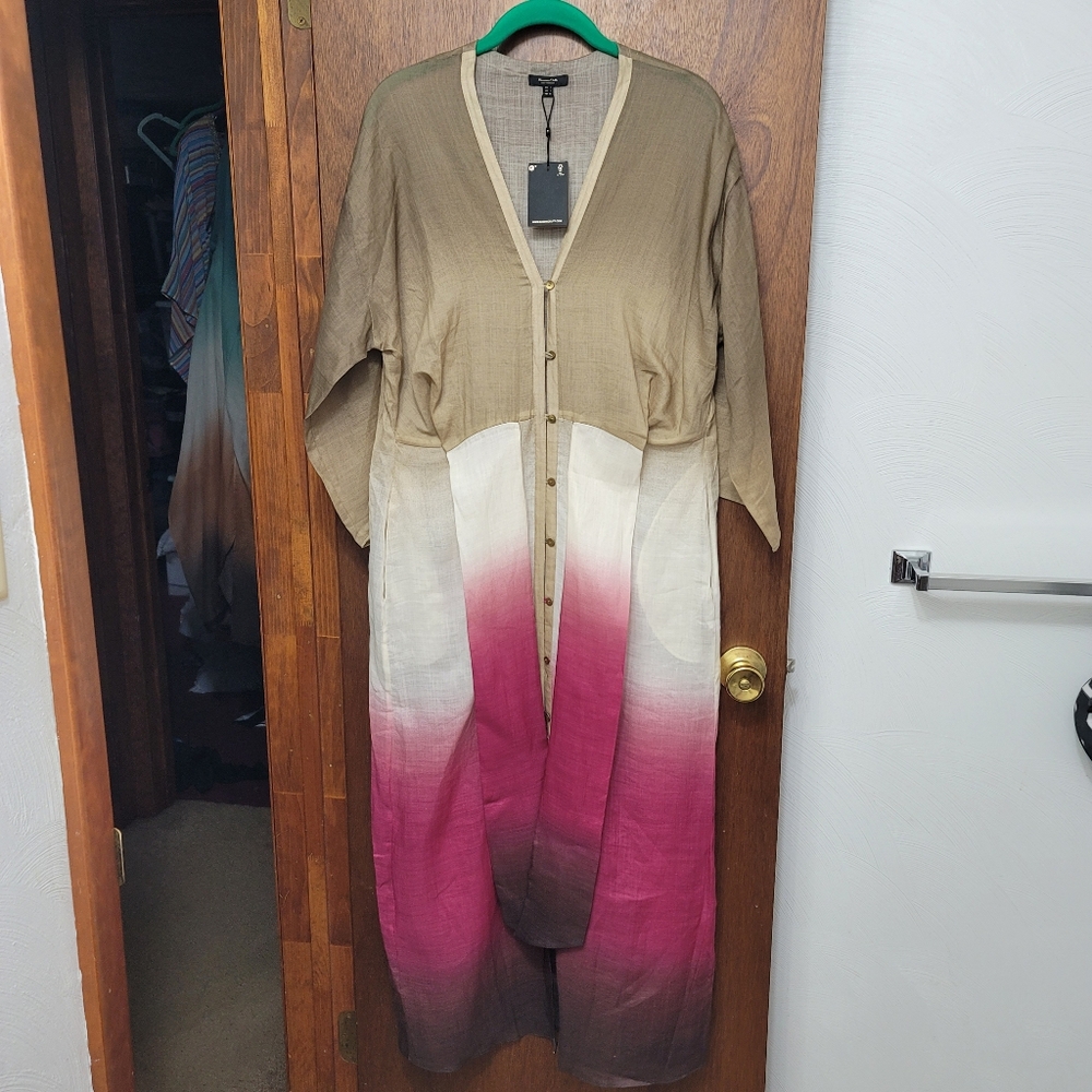NWT. Massimo Dutti Button Kaftan/Coverup. Size S. (143)